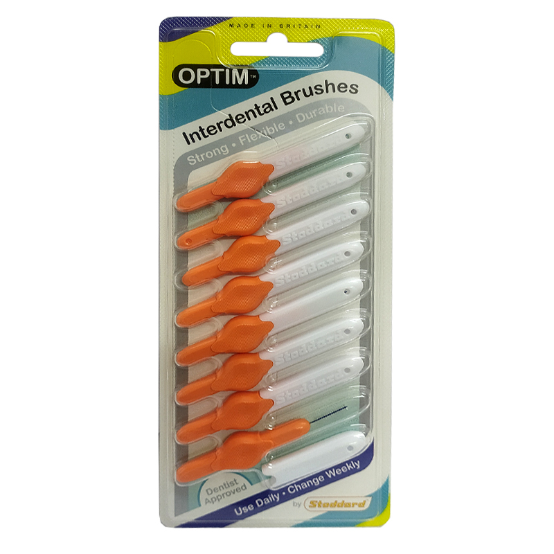 Stoddard Optim Interdental Brushes- Orange (0.45mm) - Pack of 8